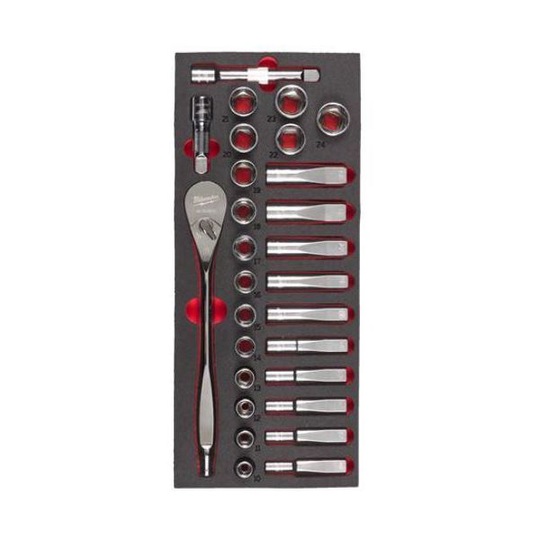 Milwaukee 4932479826 Hylsysarja 28 osaa, 1/2"