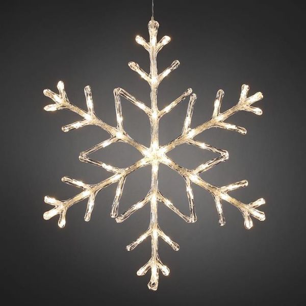 Konstsmide 4460-103 Koristevalaisin lumihiutaleet, 60 cm