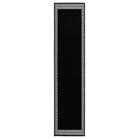 vidaXL Käytävämatto BCF musta kuviolla 100x500 cm