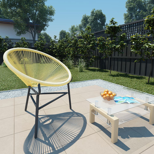 vidaXL Puutarhan Acapulco tuoli polyrottinki beige