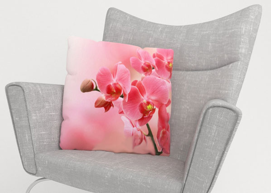 Koristetyynyliina PINK ORCHIDS 45x45 cm