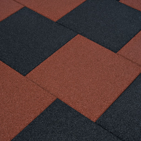 vidaXL Kaatumissuojalevyt 24 kpl kumi 50x50x3 cm musta