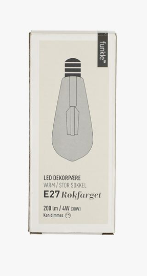 Smoked dekor E27 4W lamppu moniväri