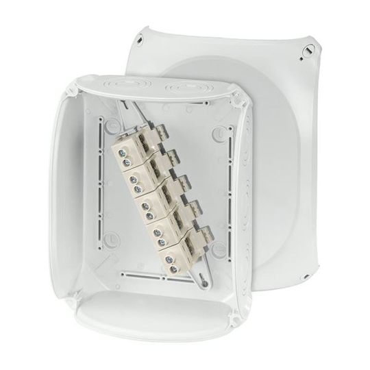Hensel KF 2525 G Kytkentärasia harmaa, IP66, lasikuitu, 16-50 mm² 25 mm², 205x255 mm