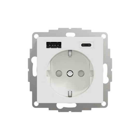 Schneider Electric Exxact Seinäpistorasia Valkoinen