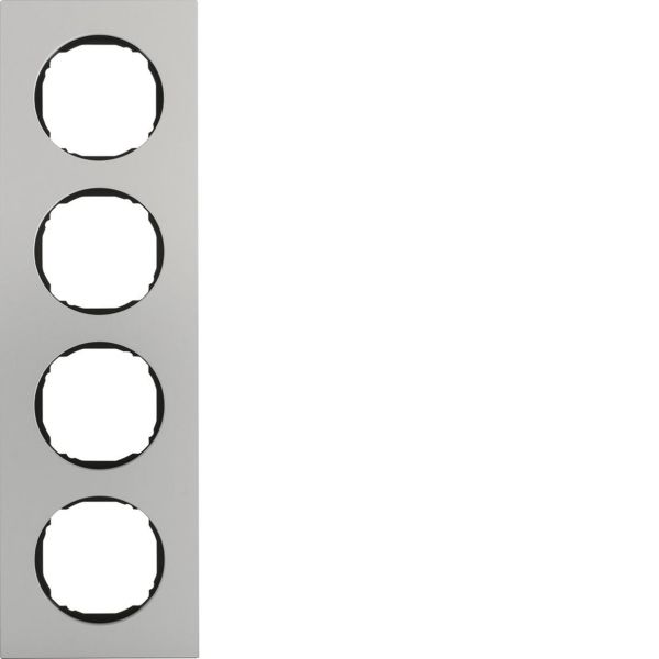 Hager 10142674 Peitekehys Berker R.8 -rasialle, alumiini 4-paikkainen