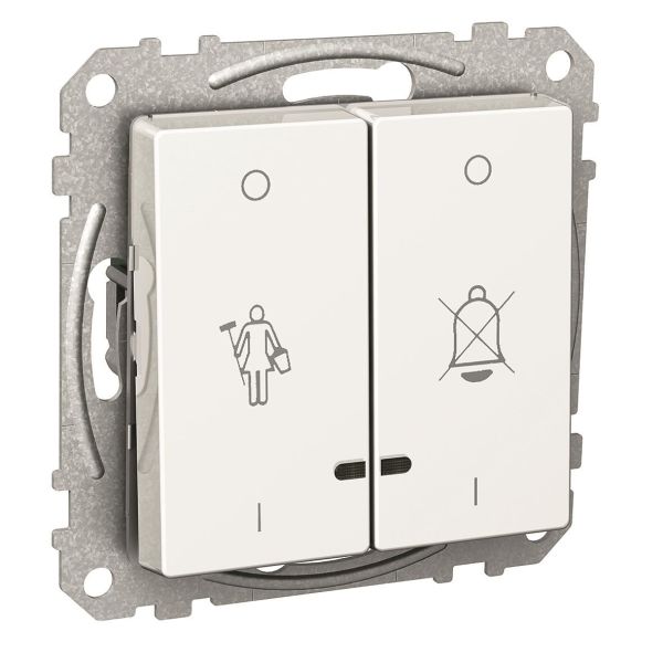 Schneider Electric Exxact Hotellikorttikytkin palvelusymboleilla, valkoinen