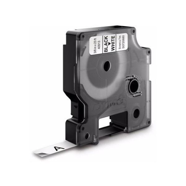 DYMO Standard D1 Teippi 9mm Musta teksti, valkoinen pohja