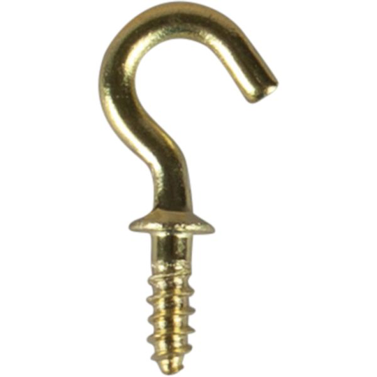ESSVE 372 Laipallinen koukku messinki 13 mm, 8 kpl