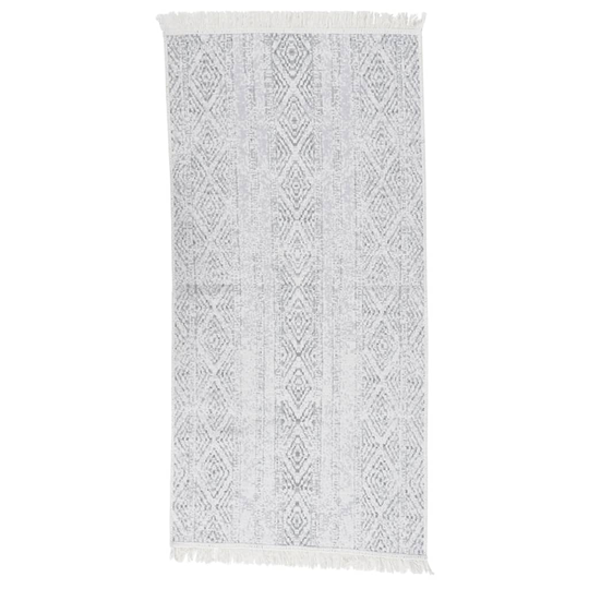 vidaXL Matto vaaleanharmaa 80x200 cm puuvilla