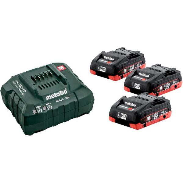 Metabo Bas-set Latauspaketti 3 kpl 4,0 Ah:n akkuja