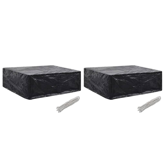vidaXL Puutarhakalusteiden suojat 2 kpl 8 purjerengasta 250x210x90 cm