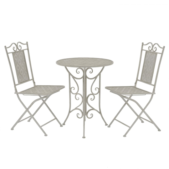 vidaXL 3-osainen Bistrosarja Teräs Harmaa