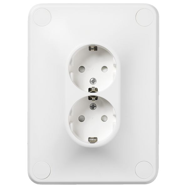 Schneider Electric WDE000925 Seinäpistorasia 2-osainen, upotettu, valkoinen