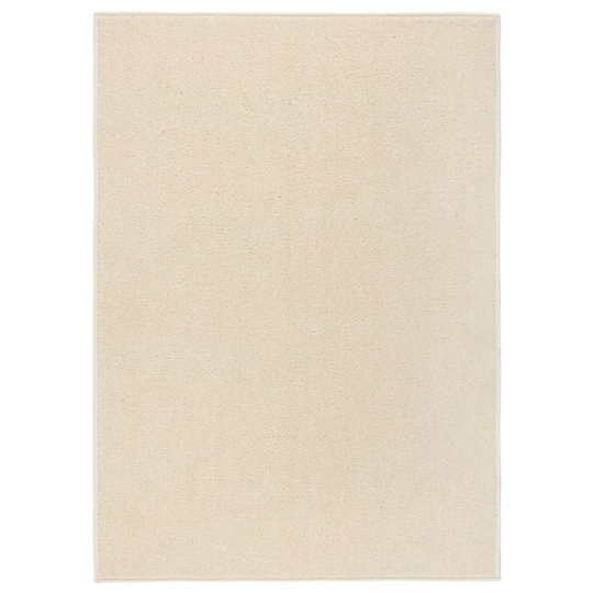 vidaXL Lyhytnukkainen matto 120x170 cm kerma