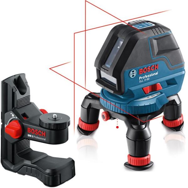 Bosch GLL 3-50 Ristilaser sis. BM 1 -yleiskiinnikkeen