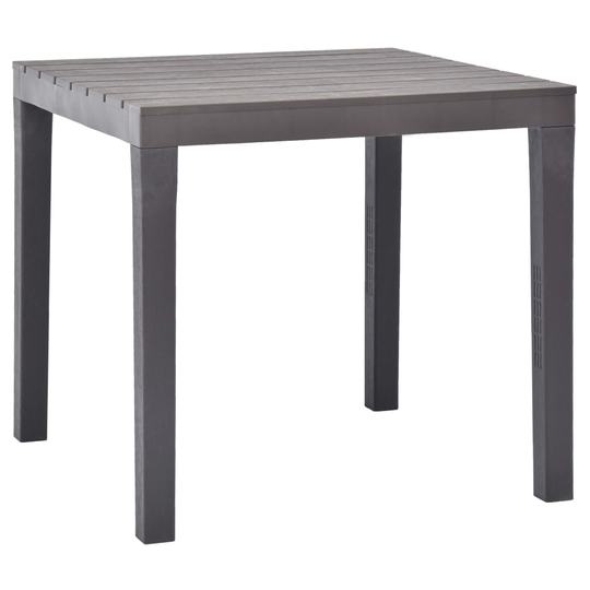 vidaXL Puutarhapöytä mokka 78x78x72 cm muovi