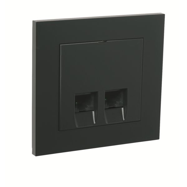 Elko Plus Modulaarinen pistorasia Upotettava 2 x 8 K6 musta