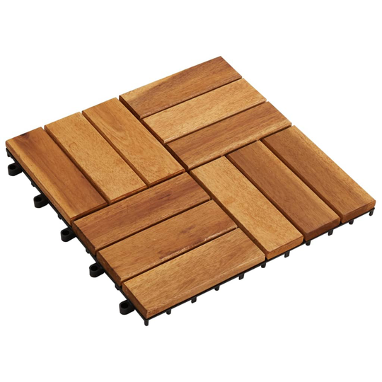 vidaXL 10 kpl Akaasia Terassilevy 30 x 30 cm
