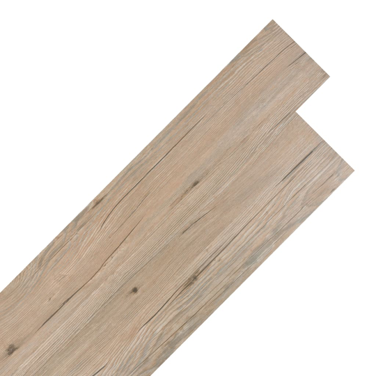 vidaXL Itsekiinnittyvä PVC Lattialankku 5,02 m² 2 mm Tammi Ruskea