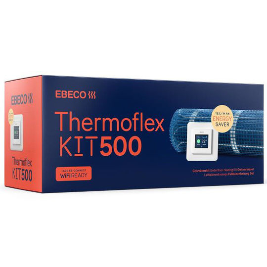 Ebeco Thermoflex Kit 500 Lämpökaapelimatto termostaatilla, 120 W/m² 50 cm x 2,5 m (150 W)