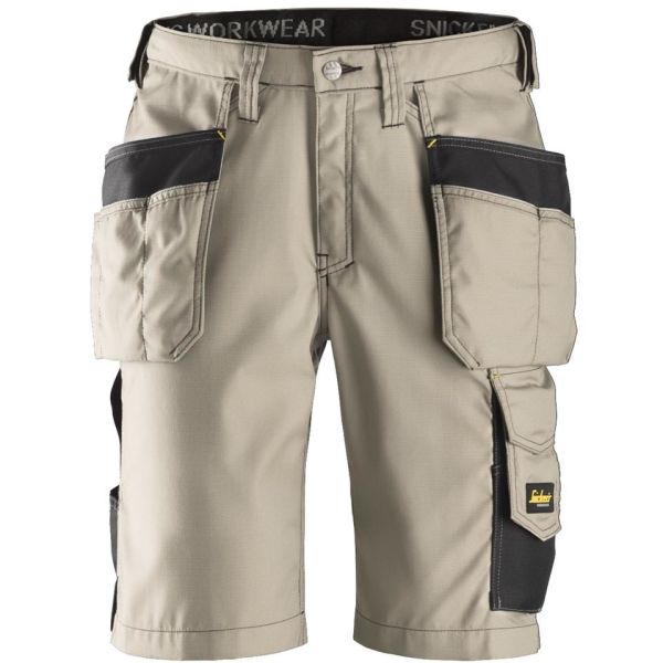 Snickers 3023 Työsortsit khaki/musta, ripstop 42