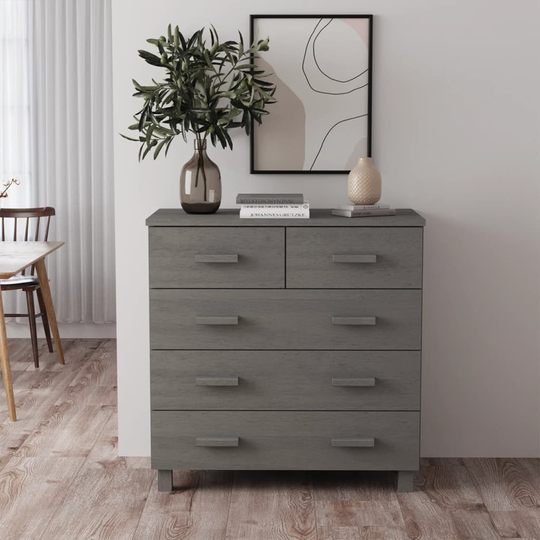 vidaXL Senkki vaaleanharmaa 79x40x80 cm täysi mänty