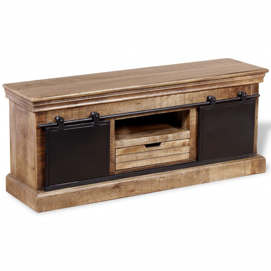vidaXL TV-taso 2-Liukuovea Täysi Mangopuu 110x30x45 cm