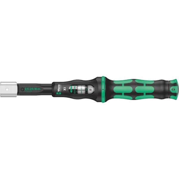 Wera Click-Torque X 1 Momenttiavain vaihtopäille, 9x12 mm 2.5-25 Nm