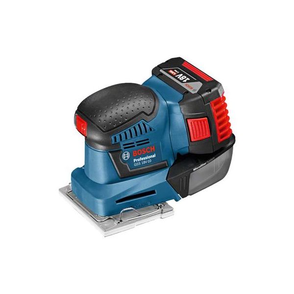 Bosch GSS 18V-10 Epäkeskohiomakone sis. akut ja laturin