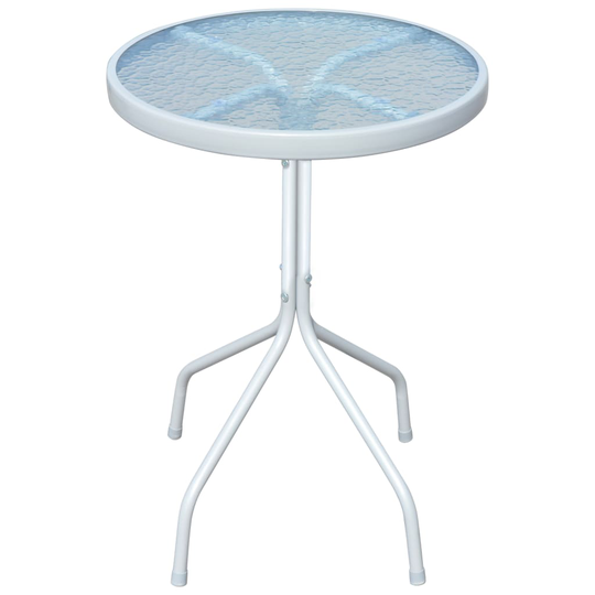 vidaXL Bistropöytä harmaa 50x71 cm teräs