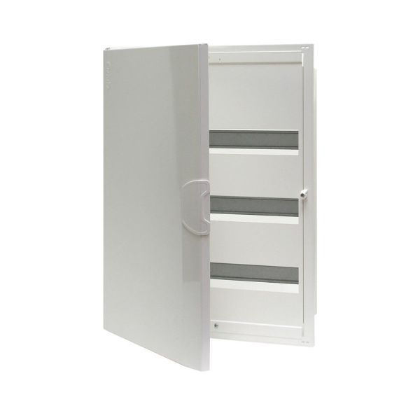 Garo NIM 42-3U Keskus uppoasennus, valkoinen teräs 42 moduulia, 3 riviä
