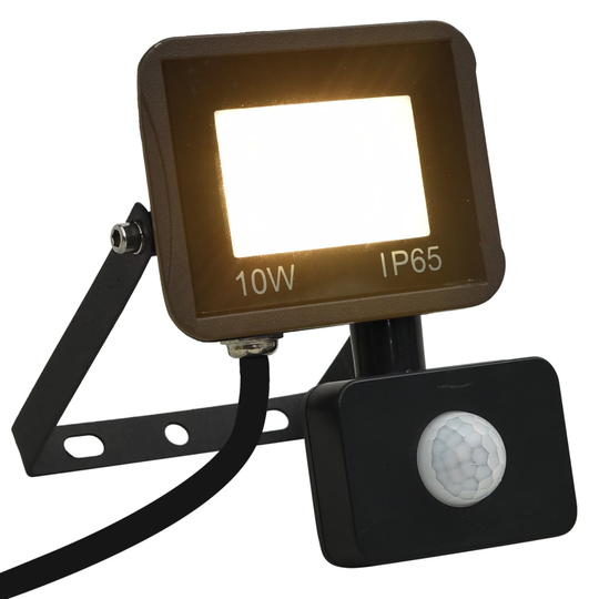 vidaXL LED-valonheitin sensorilla 10 W lämmin valkoinen