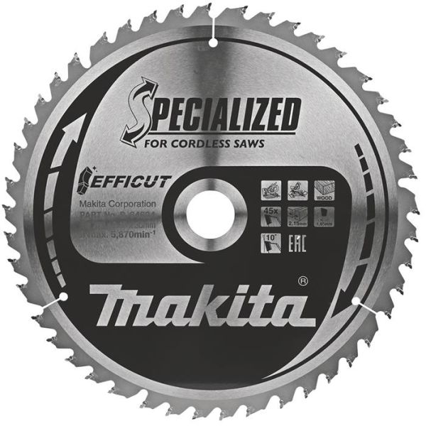 Makita B-64624 Sahanterä 260 mm, 45 hammasta