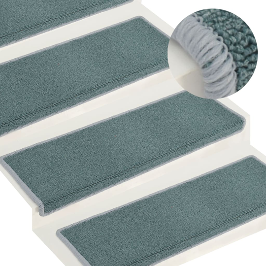 vidaXL Porrasmatot 15 kpl 65x25 cm sininen