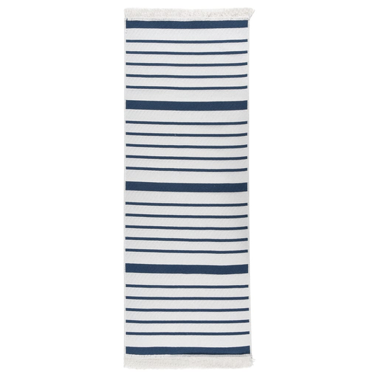 vidaXL Matto laivasto 100x300 cm puuvilla