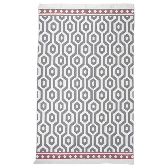 vidaXL Matto harmaa 160x230 cm puuvilla
