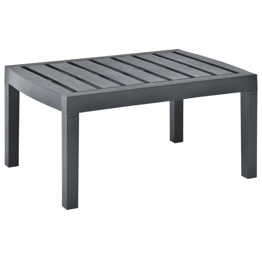 vidaXL Puutarhapöytä antrasiitti 78x55x38 cm muovi