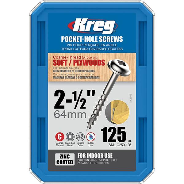 Kreg SML-C250-125 Ruuvi 64 mm 125 kpl:n pakkaus