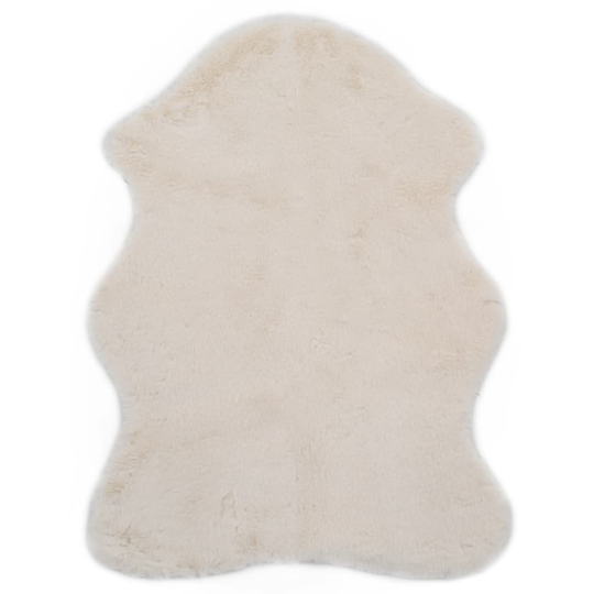 vidaXL Matto 65x95 cm jäniksen tekonahka kerma
