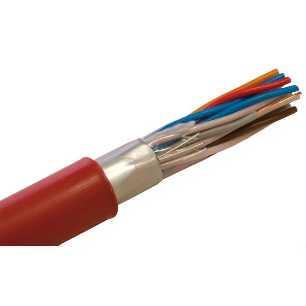 Nexans ELAQBY Hälytyskaapeli 10x2x1.0 mm, punainen 1 m, leikattu