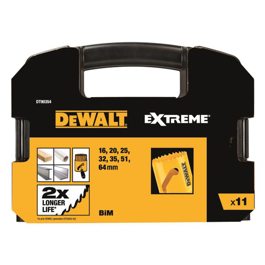 Dewalt DT90354-QZ Reikäsahasarja puulle, metallille ja muoville, 11 osaa