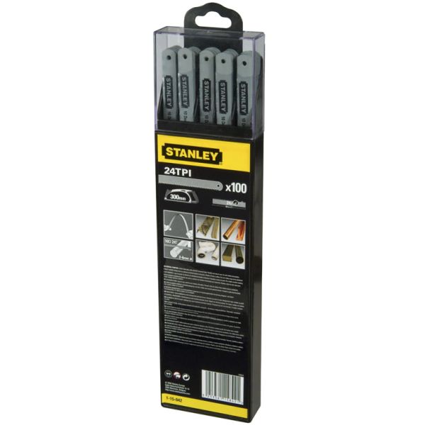 STANLEY 0-15-842 Kaariviilan terä 300 mm, 24 TPI 2 kpl