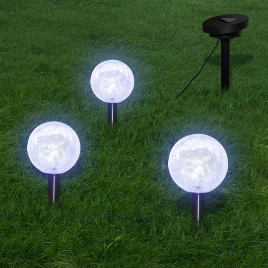 vidaXL Aurinkoenergiamalja valot 3 LEDiä maapiikit ja aurinkopaneeli