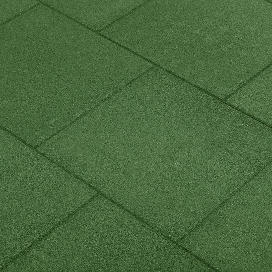 vidaXL Kaatumissuojalevyt 6 kpl kumi 50x50x3 cm vihreä