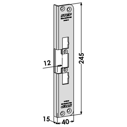 STEP ST4003-12 Tolppa malliin STEP 90 Release 12 mm, 245 mm