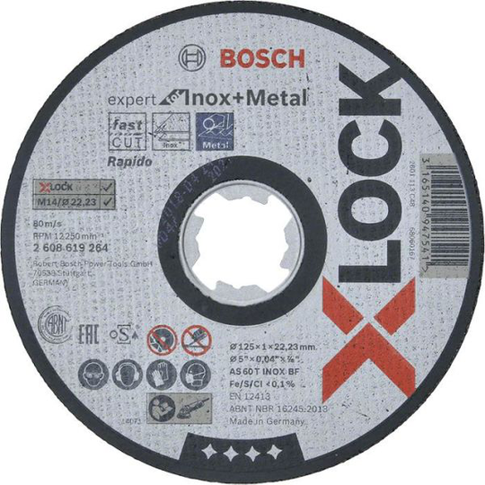 Bosch Expert for Inox + Metal Katkaisulaikka X-LOCK 125 × 1 × 22,23 mm