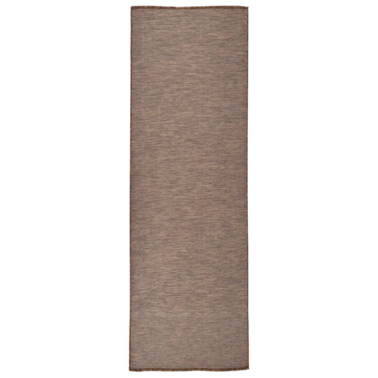 vidaXL Ulkomatto Flatweave 80x250 cm ruskea