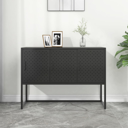 vidaXL Senkki musta 105x35x75 cm teräs