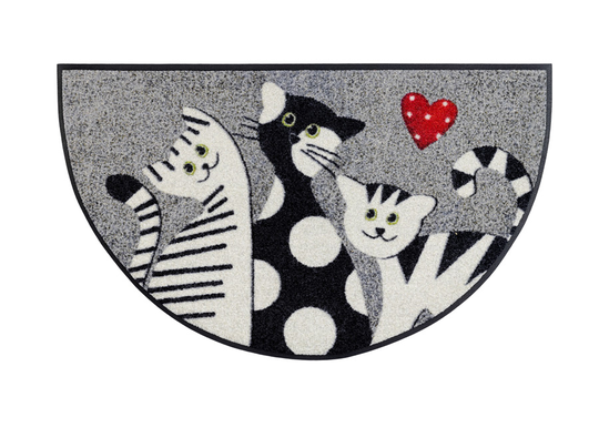 Kynnysmatto Round Cat Trio 50x85 cm